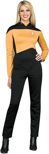 View Item Adult Ladies 6-10 Star Trek Gold Jumpsuit Operations Uniform Gold Costume (XS)